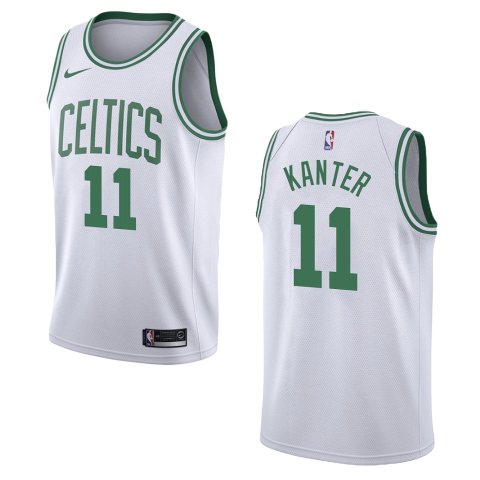 Men's Boston Celtics Enes Kanter #11 Swingman Association White Jersey 2401YPTA